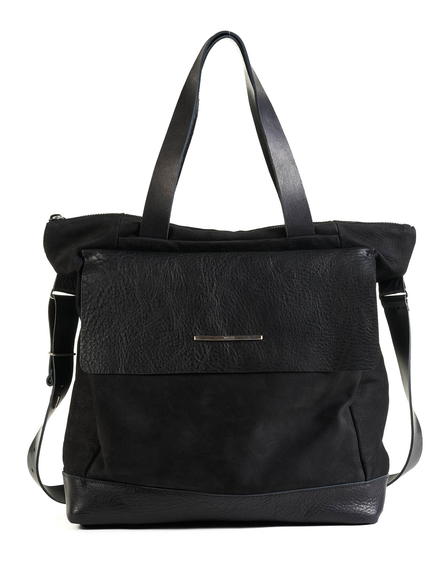 daniele basta leather and silver bags - FRONT